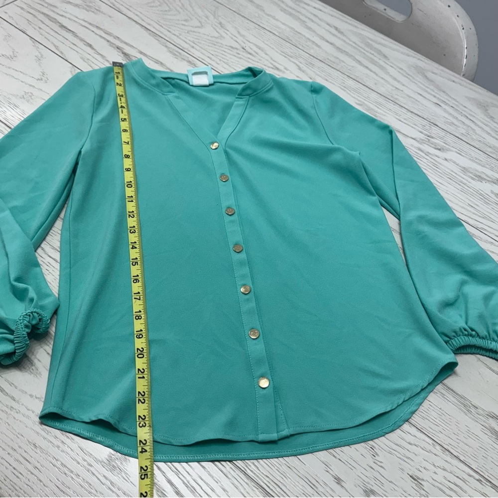 Elegant Mint Button-Down Shirt - image 6